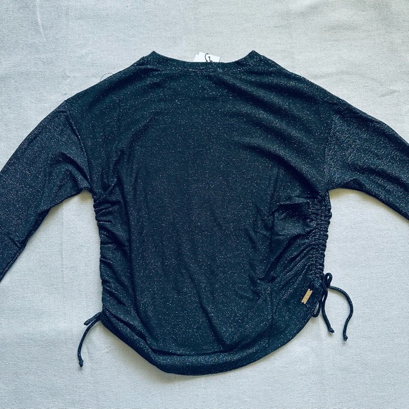ALALA Charter Ruched Sparkle Sweatshirt Top New - Picture 8 of 11